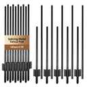 15 Pack Metal Fence Post Black Splicing, 7FT Heavy Duty Garden Fence Post, Fence Posts No Dig U Post for Wire Fence, Lawn, Garden, Farm