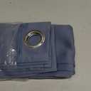 ChrisDowa Small Window Curtains for Kitchen and Bedroom - Grommet Short Thermal Insulated Room Darkening Curtains (2 Panels, Stone Blue, 34 x 36 Inch)