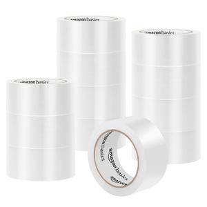 Amazon Basics Strong Adhesive Packaging Tape for Shipping, Moving and Storage, Clear, 1.88" x 54.6 yds, 12-pack, Translucence (1.88"W x 54.6 Yards)