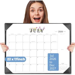Large 2026-2027 Desk Calendar 22" x 17"，Jul. 2026 - Dec. 2027