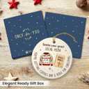 4 x Funny Christmas Ornament 2025 - Santa Saw Your Social Media Ceramic Ornaments, White Elephant Gift Exchange for Women, Friend, Coworker, Family, Gag Gifts for Adults