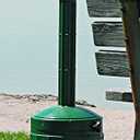 Justrite, Personal Smoker’s Cease-Fire Outdoor Ashtray, Polyethylene Standing Ashtray with Steel Bucket, 1 Gallon, Green, 26806G