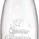 Bormioli Rocco Quattro Stagioni, Glass Canning Jar and Drinking Bottle, 13.5 Oz. with Gold Metal Airtight Lid, Made in Italy