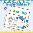 335 Pcs Magnetic Letters Numbers Alphabet Fridge Magnets Kit Letter Number Magnets with Magnetic Board and Word Cards Foam Alphabet Letters Magnets Set