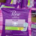 Poise Ultra Thin Incontinence Pads & Postpartum Pads for Bladder Leaks, 4 Drop Moderate Absorbency, Regular Length, 192 Count (4 Packs of 48)