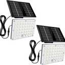 Aialun 184 LED Solar Outdoor Flood Lights,Motion Sensor Solar Powered Flood Lights 1500mAh Battery,IP65 Waterproof 3 Modes Dusk to Dawn Outside Security Lights for Porch,Yard,Garage, 2Pack