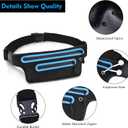 AIRSPO Running Belt, Waist Pack Fanny Packs for Women & Men with 2 Zipper Pockets Cross Body Bag Money Belt Phone Holder for Running Cycling Hiking