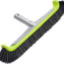 Sepetrel Pool Brush Head for Cleaning Walls,Heavy Duty Inground/Above Ground Swimming Pool Scrub Brushes with Premium Strong Bristle & Reinforced Aluminium Back (CURVED EDGE)