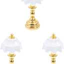Uonlytech Dollhouse Lamp Model 3 Pcs Miniature Lamp Decorative Mini Light Miniature Lamp Model Miniature Furniture Model Led Desk Lamp Vintage Decor for Dollhouse