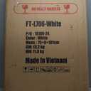 FDW 6FT Folding Table, Portable Fold-in-Half Plastic Picnic Party Table with Carrying Handle White, 6FT