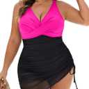 Blooming Jelly Womens Tummy Control Plus Size Swimsuit 2026 Swim Dress One Piece Modest Full Coverage Bathing Suit XX-Large Plus