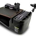 AutoExec Efficiency FileMaster Car Desk for Your Vehicle Workstation and Mobile Office, Mahogany with 400 watt Power Inverter, Phone Mount, Tablet Mount and Phone Vent Clip