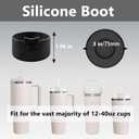 3 x Bow Silicone Boot for StanleyTumbler 20-40oz& Owala Water Bottle 24oz& IceFlow 20oz 30oz& Hydroflask Water Bottle 12-24oz Anti-Slip Sleeve for Stanley Cup Accessories