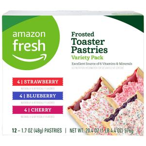 Amazon Fresh Toaster Pastries Variety Pack 12 Ct- 20.4 OZ (EXP 12/03/25)