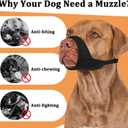 Mayerzon Pitbull Muzzle, Soft Muzzle for American Bully Bulldog Boxers Rottweilers, Anti Fierce Barking Biting Chewing Mouth Guard for Medium Large Short Snout Dogs in Grooming Walking Vet Visits
