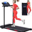 Electric Walking Pad with Handle Bar, 0.6-10MPH Portable Walkingp Pads Treadmills with Handles for Home Apartment Small, 3.5HP Foldable Folding Compact Treadmill for Small Spaces, LED Display, 400LBS