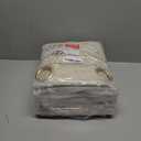 Amidoudou 1 Pair European Double Layer Curtains with Valances for Living Room Bedroom Luxury 3D Flower Embroidered Curtains (Gold,52x90 Inch)