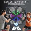 Music Boxing Machine for Kids and Adults,Bluetooth Wall Mounted Punching Pad with Gloves,Rhythm Lights&Two-Player Battle Home Gym Equipment,Sport Toys Gifts for Men Boy Girl Teen 6,7,8,9,10+ Year Old