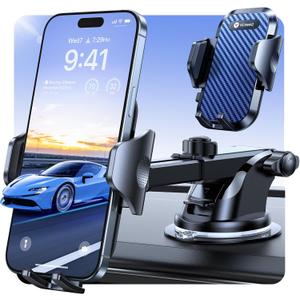 VICSEED [True Strongest Suction] [Rally Racing-Grade Stability] Phone Holders for Your Car 2025 Upgraded Car Phone Holder Mount Truck Stand Cradle for iPhone Samsung All Phones, Dark Blue