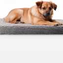 Muddy Mat Dog Crate Bed mat, Comfortable Dog Pillow, Crate Bed for Large Medium Small Dogs and Cats, Ultra Soft & Relaxing Washable & Dryer Safe Chenille Material - Grey Large (28"x42")