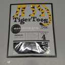 DOK TigerToes Premium Non-Slip Dog Socks for Hardwood Floors - Extra-Thick Grip That Works Even When Twisted - Prevents Licking, Slipping, and Great for Dog Paw Protection (XXL) (Classic Grey)