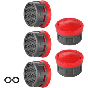 JQK Faucet Aerator, 2.2 GPM Flow Retrictor Insert Aerators Replacement Parts Only Work for Bathroom Sink Faucets 5 Pack, Standard Size, FAN22-P5