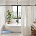 Black Shower Curtain Rod 34-96 Inches(2.8-8ft) Never Rust Adjustable Shower Rod Spring Tension Non Slip No Drilling Shower Rods for Bathroom Garland Window