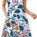 Summer Dresses for Women 2025 Elegant Classy Sleeveless Boho Midi Sun Dress Spring Break Travel Beach Vacation Clothes (XXL)