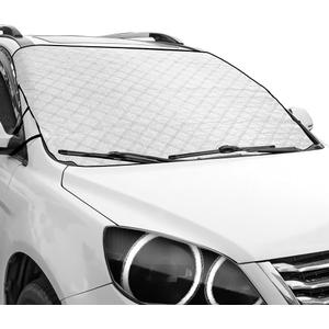 Car Windshield Snow Ice Cover - 57"38.5", 4-Layer Protection Car Snow Cover Wiper Protector, Car Front Window Winter Frost Cover for Car Wind Fits Most Automotive Cars SUVs Trucks Vans