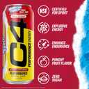C4 Energy Drink, Hawaiian Punch Fruit Juicy Red, Carbonated Sugar Free Pre Workout Performance Drink with no Artificial Colors or Dyes, 16oz Pack of 12