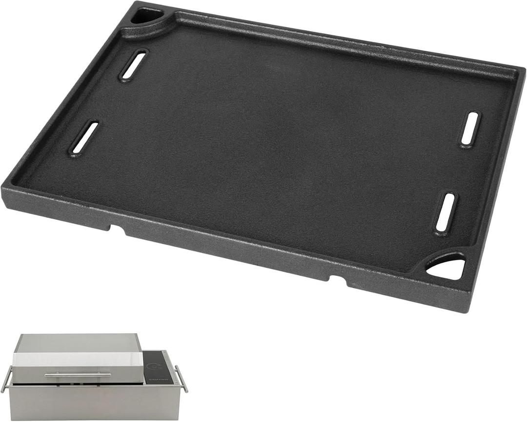 SafBbcue B96000 Cast Iron Grill Pan For Kenyon Electric Grill, Double Coated Non-Stick Griddle, Grill Griddle Replacement for Kenyon Portable Grill, Kenyon Grill Replacement Parts