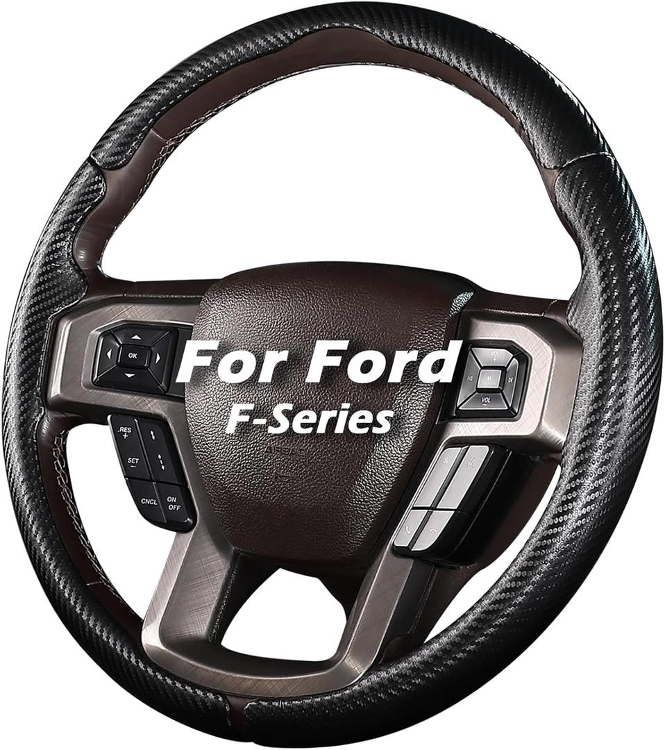 Steering Wheel Cover for Ford F150 2015-2020/F250 2017-2021/F350 2017-2021/F450 2017-2021/F550 2017-2021/Ford Expedition 2018-2021 Custom-fit Car Steering Wheel Cover for Ford Steering Wheel Protector