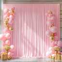 10x10ft Pink Backdrop Curtains for Wedding Parties Wrinkle Free Pink Curtains Photo Backdrop Drapes for Photography Birthday Baby Shower Soft Fabric Party Backgournd for Photoshoot 5x10ft, 2 Panels