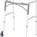 Drive Medical Two-Button Folding Walker with Wheels, Height Adjustable
Two-Button Rolling Walker Features Dual Push-Button Operation, Adjustable Height and Durable Aluminum Frame