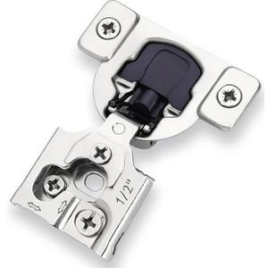 Decobasics 60 Pack Soft Close Cabinet Hinges 1/2" Overlay for Kitchen Cabinet Doors, Slow Self-Closing Concealed Hidden Hinges for Face Frame Stainless Steel, 3-Way Adjustable & Quiet Close Damper