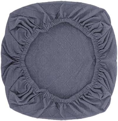 KALIONE Stretchable Office Chair Cover Desk Seat Cover, Elastic Stretch Chair Slipcovers Dining Room Desk Seat Cover,  4 Removable Seats Cushion Protector Slipcovers Kitchen Protective(Dark Gray)