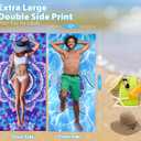TwoYek 6 Pack Microfiber Thin Beach Towel Lightweight 71x32 Oversized Extra Large Sand Free Towels Quick Dry for Travel Pool Yoga Gym Sports Beach Accessories Vacation Essential Gift