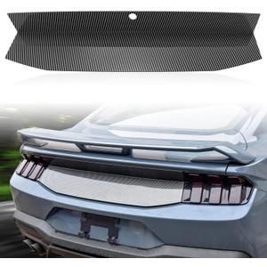 KEWISAUTO Rear Decklid Trim Panel for Ford Mustang 2024 2025, Trunk Center Boot Cover Panel Trim Decorating Board Trunk Center Lid Cover for Ford Mustang 2024 2025 Accessories (Carbon Fiber Style)