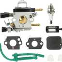 BG55 Carburetor with Air Filter 42291200606 Replacement for Stihl BG45 BG55 BG85 BG65 SH55 for Zama C1Q-S68G C1Q-S68 Leaf Blower Carb SH85 BG46
