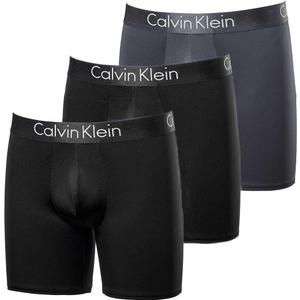Calvin Klein Men's Micro Mesh Boxer, 3-pack (Large, Black/Black/Grey)
