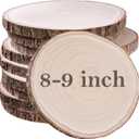 10 Pcs Natural Paulownia Wood Slices 8-9 Inches, Wood Slices for Centerpieces Table Decorations, Unfinished Rounds for Crafts, for Rustic Wedding Decoration Projects