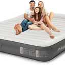 Naturehike Pillow Top Plush Compact King Air Mattress, Blow Up Bed with Rechargeable Built-in Electric Pump, Inflatable Airbed for Camping, Home, Guests