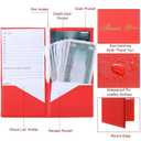 40 PCS Restaurant Check Presenters Bulk Guest Check Card Holder with Gold Thank You Imprint Red Restaurant Bill Book Holder Customer Check Holder for Restaurants Cafe Bar Eatery 7.9 x 3.9"