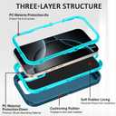 for iPhone 16 Pro Max Case [Shockproof] [3-Layer] [Military-Grade] Full Body Protection Rugged Heavy Duty Cover Case for iPhone 16 Pro Max,Turquoise