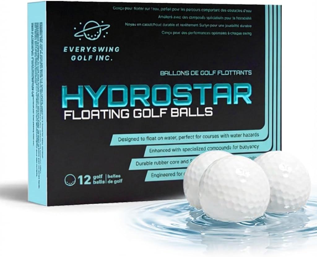 HydroStar Floating Golf Balls  Lightweight Golf Balls for Water Hazards & Pool Practice - Golf Balls That Float in Water