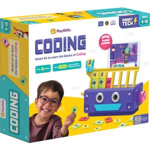 PlayShifu Plugo Coding Kit  Learn The Basics of Coding with Interactive Block-Based Games and Puzzles for Kids Ages 4-10 | Smart Learning & STEM Toy | Educational Gift for Boys and Girls