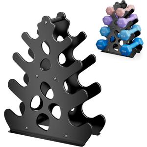 Coral-Inspired Dumbbell Rack Stand (No weights included), A-Frame Design Weight Rack with Handle, Compact & Space-Saving Dumbbell Holder for Home Gym