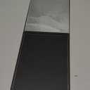 Protable PU Leather Mirror Folding Desktop Makeup Mirror with Adjustable Stand for Personal Use,Travelling (L, Black)