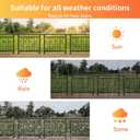 Horizontal Deck Railing Kit, 36in H x 48in W Wrought Iron Porch Railing, Black Powder-Coated with Decorative Pattern, for Flat Decks & Balconies