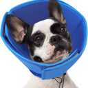 AOFITEE Soft Dog Cone Collar, Adjustable Cone for Dogs to Stop Licking, Dog Cones for Small Medium Large Dogs, Breathable Elizabethan Collar Wound Healing After Surgery(Blue,S)